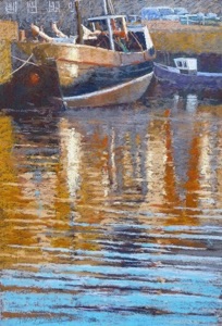 Reflections, Whitby Harbour

25 x 20 cms 
Oil
