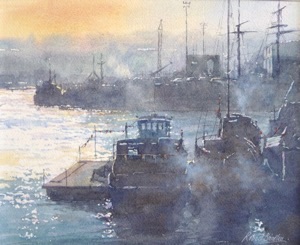 Winter Light, Whitby Harbour 

24 x 20 cms 
Watercolour 

Available as a limited edition print.